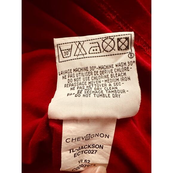 Chevignon Men's Red Long Sleeve Shirt with Trademark Patches Size Large - Picture 8 of 8